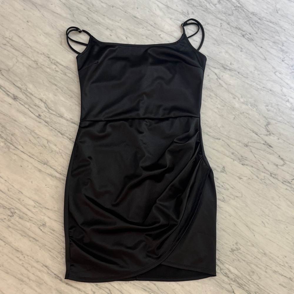 Blue Blush Sleek Black Mini Dress